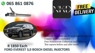Ford Everest (3.0/bt50) Diesel Injectors For Sale On Exchange Or To Recon With Warranty