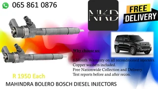 MAHINDRA BOLERO DIESEL INJECTORS FOR SALE ON EXCHANGE OR TO RECON