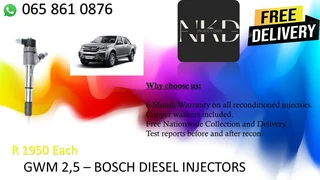 Gwm 2.5 Diesel Injectors For Sale Or To Recon