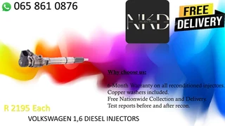 Volkswagen 1.6 Diesel Injectors For Sale On Exchange Or To Recon With Warranty