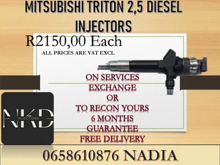 Mitsubishie Triton 2.5 Diesel Injectors For Sale On Exchange Or To Recon With Warranty