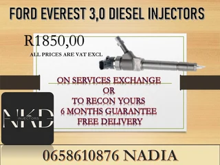 Ford Everest (3.0/bt50) Diesel Injectors For Sale On Exchange Or To Recon