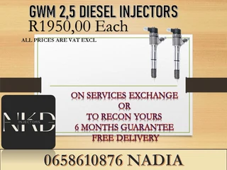 Gwm 2.5 Diesel Injectors For Sale On Exchange Or To Recon