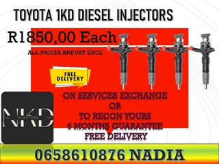 Toyota 1kd Diesel Injectoctors For Sale Or To Recon