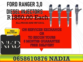 Ford Ranger 3.0 Diesel Injectors For Sale Or To Recon
