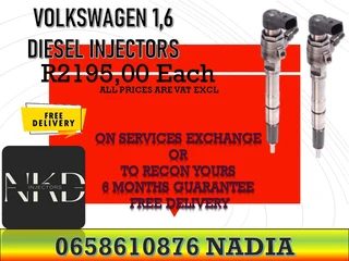 Volkswagen 1.6 Diesel Injectors For Sale On Exchange Or To Recon With Warranty