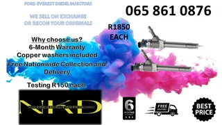 Ford Everest (3.0/bt50) Diesel Injectors For Sale On Exchange Or To Recon With Warranty