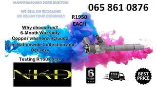 Mahindra Bolero Diesel Injectors For Sale On Exchange Or To Recon With Warranty