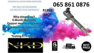 Hyundai H1 Diesel Injectors For Sale Or To Recon