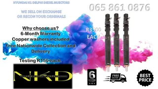 New Hyundai H1 Diesel Injectors For Sale Or To Recon