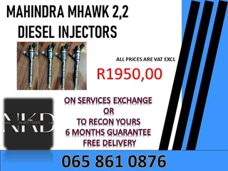 Mahindra Mhawk 2.2 Diesel Injectors For Sale On Exchange Or To Recon With Warranty