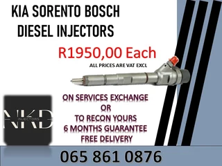 Kia Sorento Diesel  Injectors For Sale Or To Recon