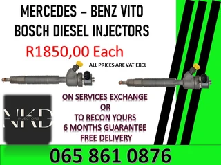 Mercedes Benz Vito Diesel Injectors For Sale Or To Recon