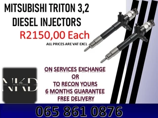 Mitsubishi Triton 3.2 Diesel Injectors For Sale On Exchange Or To Recon With Warranty