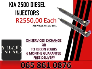 KIA 2500 DIESEL INJECTORS FOR SALE OR TO RECON