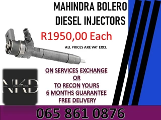 Mahindra Bolero Diesel Injectors For Sale Or To Recon With Warranty