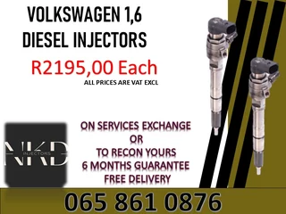 Volkswagen 1.6 Diesel Injectors For Sale On Exchange Or To Recon With Warranty