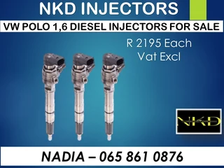 Vw/polo 1.6 Diesel Injectors For Saleon Exchange With 6 Months Warratny