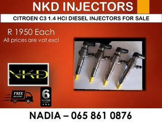 Citroen C3 1.4 Hdi Diesel Injectors For Sale