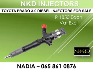 Toyota Prado 3.0 Diesel Injectors For Sale Or To Recon
