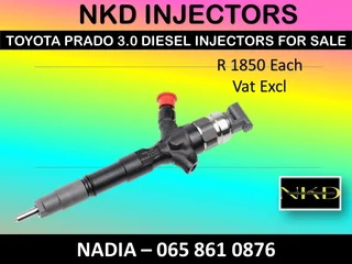 TOYOTA PRADO 3.0 DIESEL INJECTORS FOR SALE OR TO RECON
