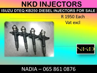 ISUZU DTEC KB250 DIESEL INJECTORS FOR SALE ON EXCHANGE WITH WARRANTY