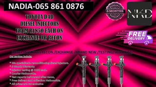 Toyota D4d Diesel Injectors For Sale Or Recon With 6 Months Warranty