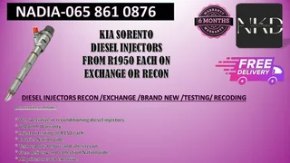 KIA Sorento diesel injectors for sale or recon with 6 months warranty and free delivery