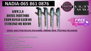 Gwm 2.8 Diesel Injectors For Sale Or Recon With 6 Months Warranty