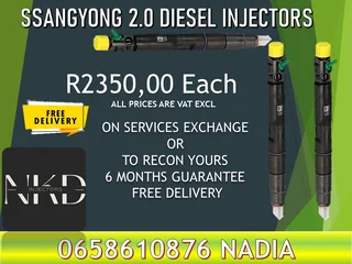 Ssangyong Diesel Injectors For Sale Or Recon With 6 Months Warranty