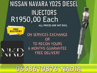 Nissan Navara YD25 injectors for sale or recon