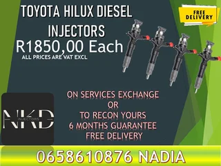 Hilux Diesel Injectors For Sale Or Recon