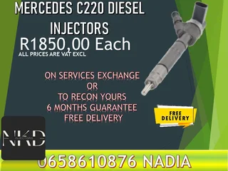 Mercedes C220 Diesel Injectors For Sale Or Recon With 6 Months Warranty.