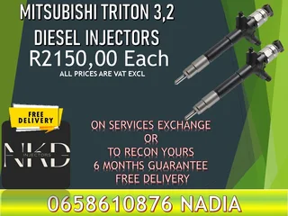 Mitsubishi Triton diesel injectors for sale or recon the originals