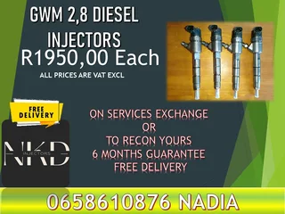 GWM 2.8 diesel injectors for sale on exchange or recon.