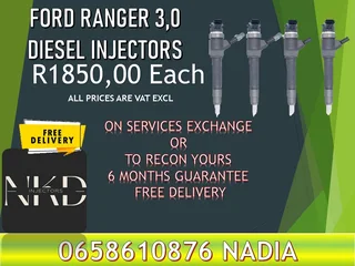 Ford Ranger 3.0 TDCI Diesel injectors for sale or recon