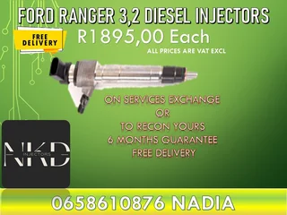Ford Ranger 3.2 diesel injectors for sale or recon with warranty