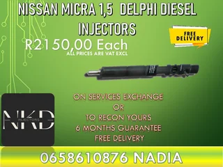 Nissan Micra diesel injectors for sale or recon