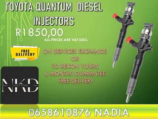 Toyota Quantum diesel injectors for sale or recon