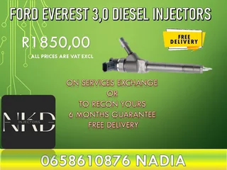 Ford Everest 3.0 diesel injectors for sale or recon