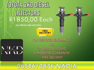 Toyota 2KD Diesel injectors for sale on exchange new also available