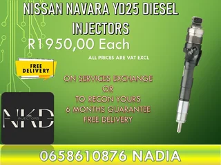 Nissan Navara diesel injectors for sale or recon
