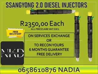 SsangYong diesel injectors for sale on service exchange or recon