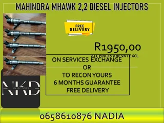 Mahindra Mhawk diesel injectors for sale or recon with 6 months warranty