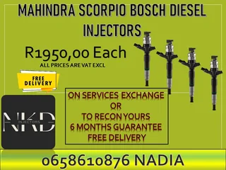 Mahindra Scorpio diesel injectors for sale or recon with free wahsers and delivery