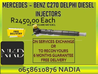 Mercedes C270 Delphi injectors for sale or recon with test reports on each injector