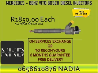 Mercedes Vito diesel injectors for sale or recon with warranty