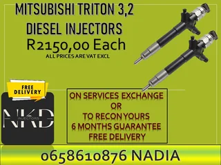 Mitsubishi Triton diesel injectors for sale or recon with 6 months warranty