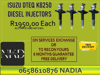 Isuzu diesel injectors for sale on exchange or recon