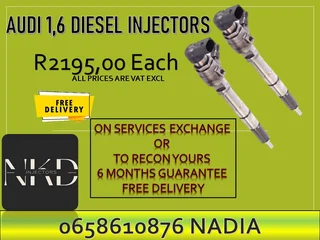 Audi 1.6 diesel injectors for sale on exchange or recon